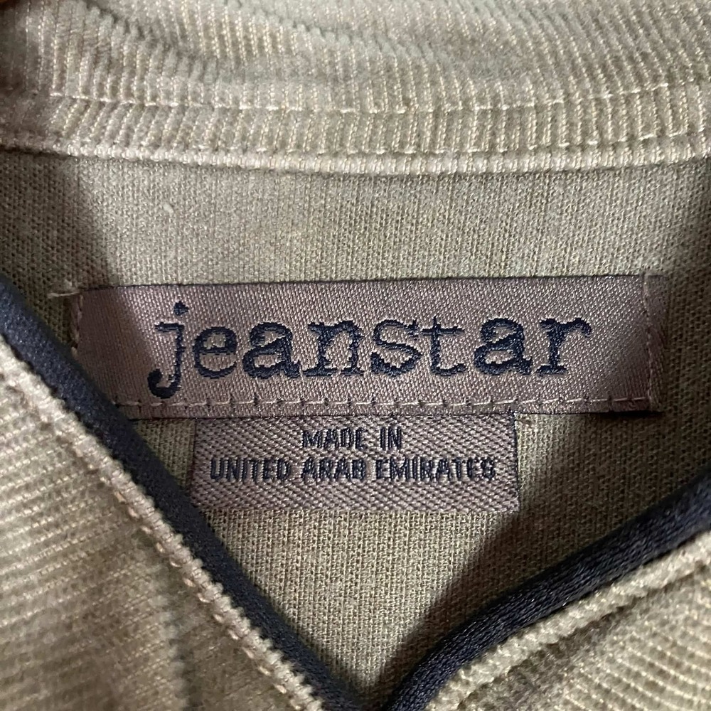 Jeanstar Womens Corduroy Military Style Jacket Olive Green Button Up Size L - Picture 3 of 12